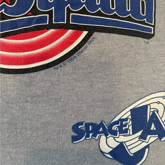 Vintage 1996 Space Jam Tunes Squad Ringer Tee XLG Warner Bros - Picture 4 of 9
